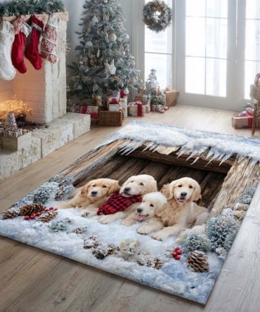 Icy Golden Hollow Accent Rug - Elegant Metallic-Tone Plush Area Rug, Non-Slip, Fade-Resistant For Chic Living Room Styling