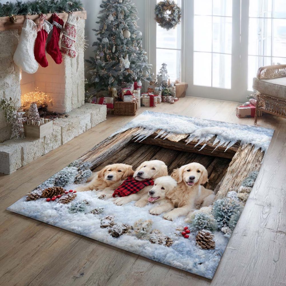 Icy Golden Hollow Accent Rug - Elegant Metallic-Tone Plush Area Rug, Non-Slip, Fade-Resistant For Chic Living Room Styling