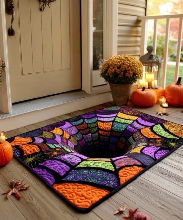 Illusion Rift Abstract Doormat – Modern Optical Welcome Mat, Heavy-Duty Non-Slip Entrance Rug For Trendy Home Décor