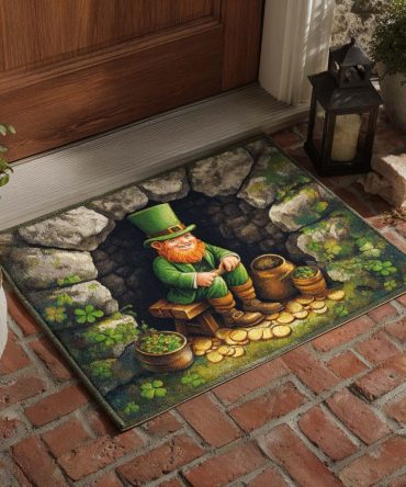 Irish Hearth Treasure Front Door Mat — Celtic-Inspired Welcome Rug, Weather-Resistant Outdoor/Indoor Doormat, Non-Slip & Gift-Ready Home Accent