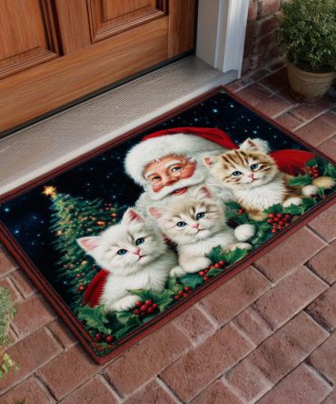 Kind Santa Doormat — Warm Holiday Welcome Mat With Friendly Santa, Durable Coir Front Door Rug For Christmas Entry & Seasonal Cheer