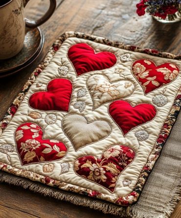 Cozy Layered Quilted Placemat for Everyday Dining — Soft, Insulated Table Mat, Spill-Resistant & Machine Washable