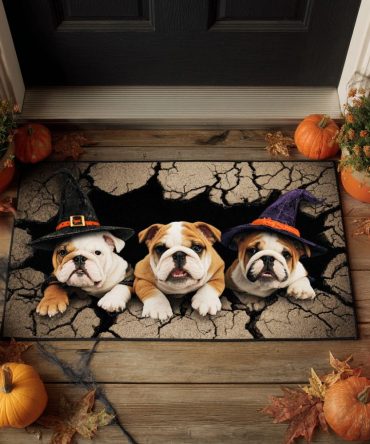 Magical Bulldog Welcome Mat – Enchanted Coir Doormat With Whimsical Bulldog Art, Heavy-Duty Outdoor Welcome Mat For Pet Lovers