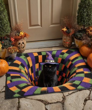 Midnight Spell Entrance Rug — Enchanting Witchy Coir Doormat With Non-Slip Backing For Halloween & Everyday Magic