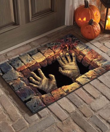 Spine-Chilling Mummy Welcome Mat — Heavy-Duty Non-Slip Halloween Coir Doormat For Porch & Indoor Entryways