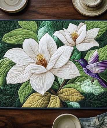 Nature Harmony Quilted Table Placemat — Earthy Floral Design for Rustic & Eco-Chic Dining, Protective, Soft & Low-Maintenance