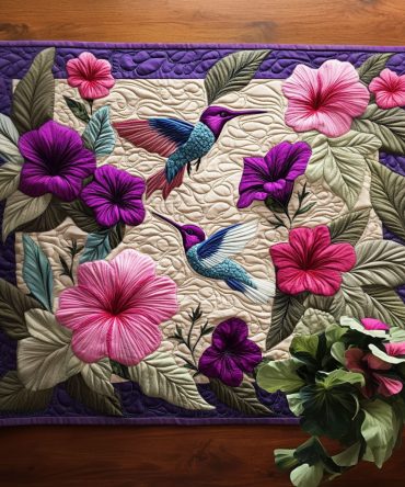 Nectar Haven Quilted Placemat — Vibrant Floral Table Mat with Quilted Cushioning, Durable Cotton-Blend, Easy-Care Machine Washing for Dining