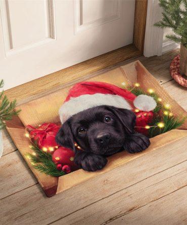 Noel Paws Holiday Doormat: Festive Paw-Print Welcome Mat, Durable Coir, Non-Skid Backing & Weather-Resistant — Pet Lover Gift