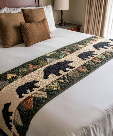 Northwoods Soul Quilted Bed Runner - Premium Rustic Lodge Throw For Queen/King Beds, Reversible & Easy-Care Home Accent