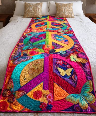 Peaceful Mind Quilted Bed Runner – Calming Neutral Bed Scarf For Tranquil Bedrooms , Soft Layered Quilting, Easy Care