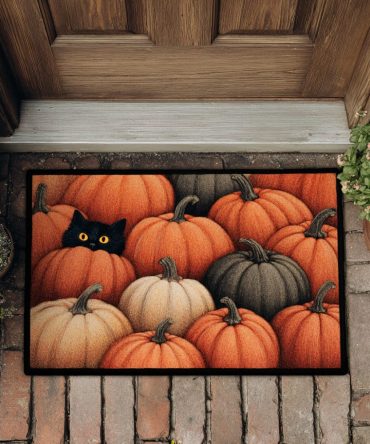 Peekaboo Halloween Welcome Mat — Fun Spooky Coir Doormat, Durable Outdoor Porch Rug To Greet Trick-Or-Treaters And Guests