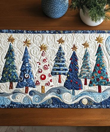 Peppermint Dreams Holiday Quilted Placemat — Festive Red & White Candy-Stripe Table Mat, Reversible, Durable Cotton, Perfect for Seasonal Tables