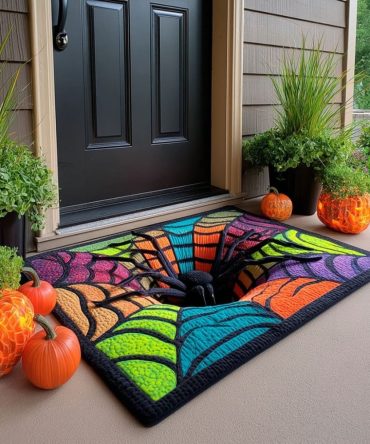 Phantom Weave Designer Doormat — Elegant Patterned Outdoor Welcome Mat, Durable Non-Slip Entrance Rug For Modern Home Décor