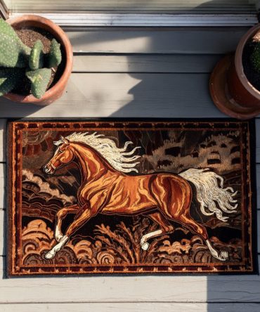 Prairie Dream Coir Doormat – Scenic Rustic Welcome Mat With Meadow Motif, Durable Non-Slip Outdoor/Indoor Entrance Rug