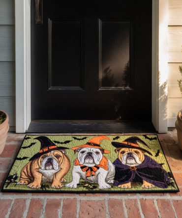Pumpkin Guard Halloween Welcome Mat – Festive Coir Doormat With Pumpkin Sentinel Design, Heavy-Duty Porch Mat For Fall & Parties