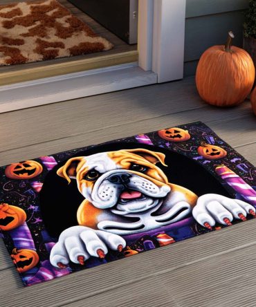 Pumpkin Party Outdoor Welcome Mat — Festive Coir Doormat For Fall, Durable Porch Rug To Greet Guests & Catch Dirt At Entryway