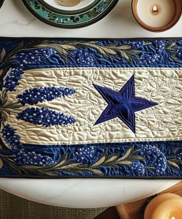 Blue Quilted Placemat For Elegant Table Settings — Durable Cotton Blend Table Decor, Machine-Washable Dinner Mat To Elevate Home & Gifts