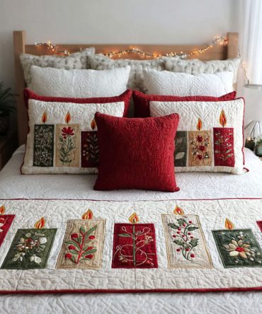 Radiant Hearth Luxury Quilted Bed Runner — Warm Neutral Bedroom Accent, Soft Quilting, Machine-Washable, All-Season Decor