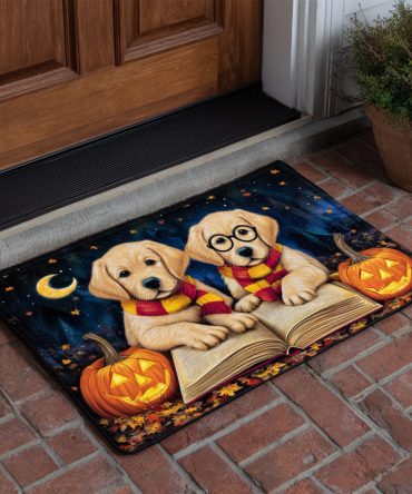 Cozy Reading Labrador Retriever Welcome Mat – Charming Coir Door Mat For Book-Loving Dog Owners, Indoor/Outdoor Accent