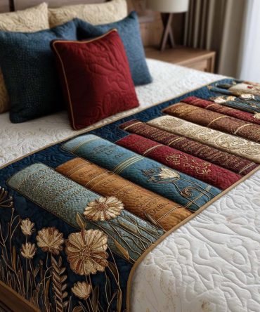 Reading Nook Reversible Quilted Bed Scarf — Cozy Accent Runner For Foot Of Bed, Soft Cotton-Blend, Easy Care