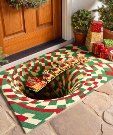 Festive Reindeer Welcome Doormat — Heavy-Duty Coir Holiday Entry Rug, Weather-Resistant Non-Slip Porch Mat For Christmas Decor & Gifts