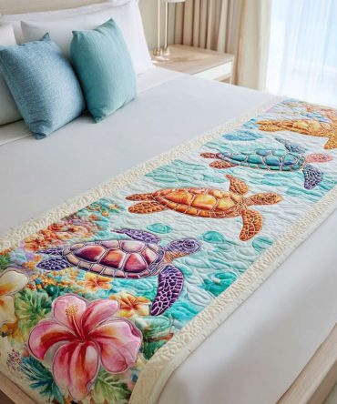 Rippleback Quilted Bed Runner — Contemporary Wave-Pattern Bed Scarf For Modern Bedrooms, Soft Quilting, Durable & Machine-Friendly