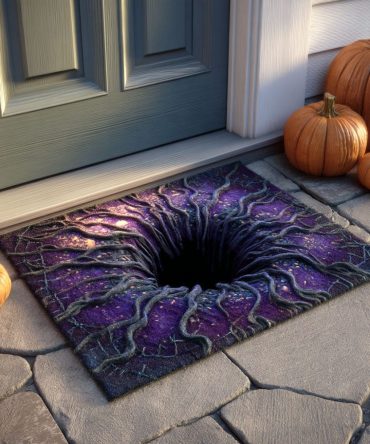 Botanical Abyss Entrance Mat - Artistic Root Pattern Outdoor/Indoor Doormat, Fade-Resistant Print With Non-Slip Backing For Porch & Hallway