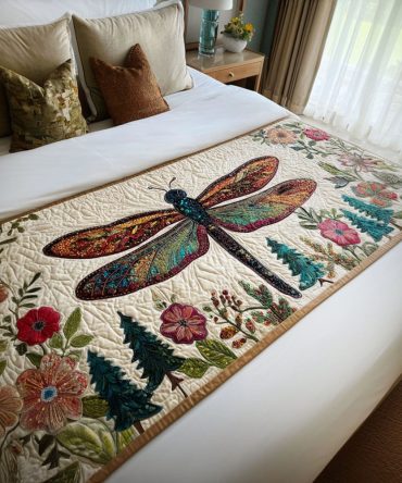 Rustic Breeze Quilted Bed Runner — Natural Textured Accent Throw For Cozy Farmhouse & Cabin Bedrooms, Machine-Washable Quilted Runner