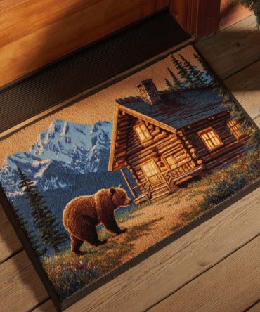 Rustic Paw Welcome Mat — Farmhouse Paw Print Coir Doormat, Durable Non-Slip Outdoor Mat For Pet Homes & Cozy Porches