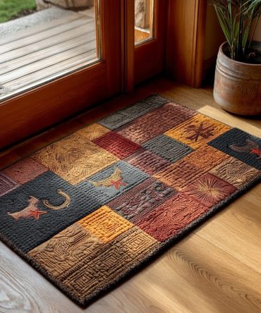 Rustic Rodeo Saddle Mat — Western Saddle-Themed Entrance Rug, Durable Outdoor/Indoor Welcome Mat With Non-Slip Backing And Dirt-Trapping Surface