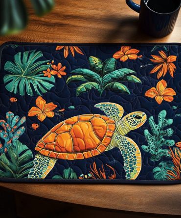 Sand Traveler Quilted Placemat — Coastal Neutrals Table Mat, Quilted Padded Protection for Everyday Dining, Durable & Machine-Washable Seaside-Inspired Accent