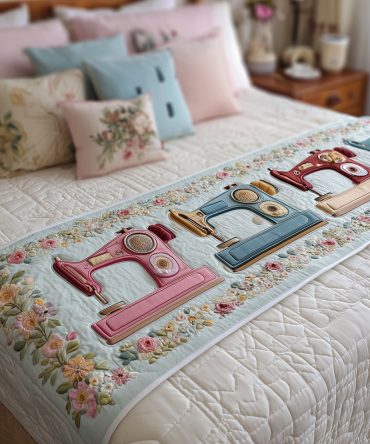 Luxury Quilted Bed Runner With Elegant Sewn Pattern — Decorative Bed Scarf For Bedroom Makeover, Soft & Easy-Care