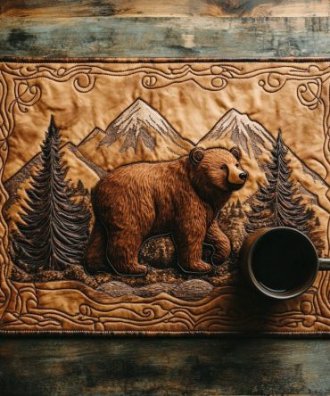 Shadowed Trail Modern Quilted Placemat — Neutral Table Accent With Durable Quilting For Everyday Meals & Outdoor Picnics