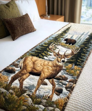 Silent Stroll Luxe Quilted Bed Runner – Neutral Modern Bedding Accent For Guest Rooms & Hotels, Soft Durable Fabric, Easy Care