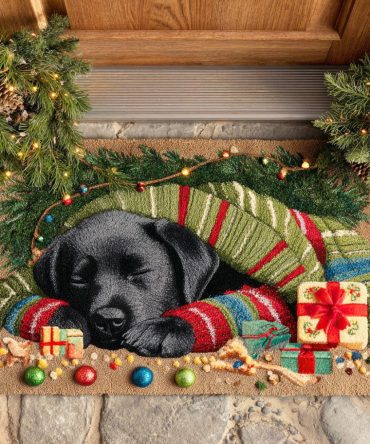 Sleeping Labrador Cozy Welcome Mat — Charming Dog Doormat, Soft Weather-Resistant Non-Slip Entrance Rug For Home & Pet Lovers