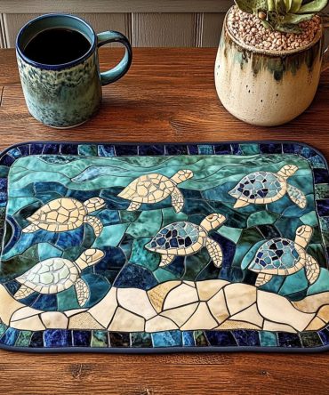 Premium Handcrafted Quilted Placemat — Slow Wanderer Earth-Tone Design, Durable Cotton Blend, Heat-Resistant & Machine-Washable Farmhouse Table Accent