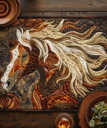 Spirit Of The Wild Quilted Placemat - Rustic Wildlife Table Mat With Nature Motifs, Cabin & Lodge Dining Décor, Durable & Washable