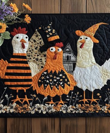Spooky Night Quilted Placemat — Halloween Table Decor With Eerie Motifs, Padded & Machine-Washable For Festive Dinners And Party Settings