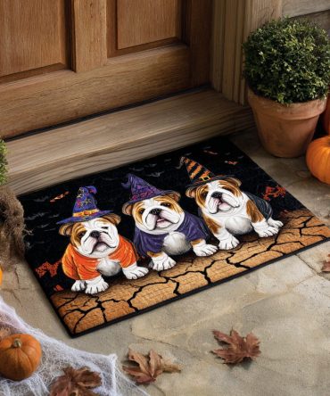 Spooky Snout Welcome Mat – Haunted Dog Nose Coir Doormat, Durable Front Door Halloween Decor, Non-Slip Outdoor Entry Mat