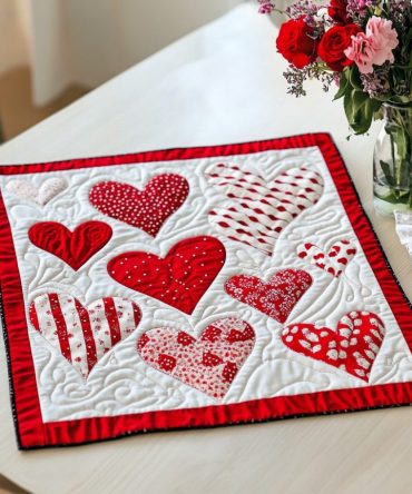 Tender Space Quilted Placemat — Soft Abstract Floral Table Mat With Subtle Pastels, Luxurious Quilting, Easy-Care, Versatile Accent For Modern & Cottage Kitchens