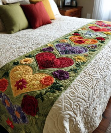 Tender Touch Quilted Bed Runner — Gentle-Textured Decorative Bed Scarf For Serene Bedrooms, Plush Feel, Machine Washable