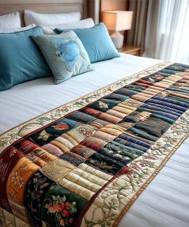 Timeless Classics Luxury Quilted Bed Runner — Elegant Cotton Bed Scarf For Queen & King Beds, Reversible, Machine Washable