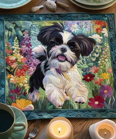 Tiny Joy Quilted Placemat — Petite Floral Table Mat, Soft Quilting for Everyday Dining, Easy-Care & Charming Accent Piece