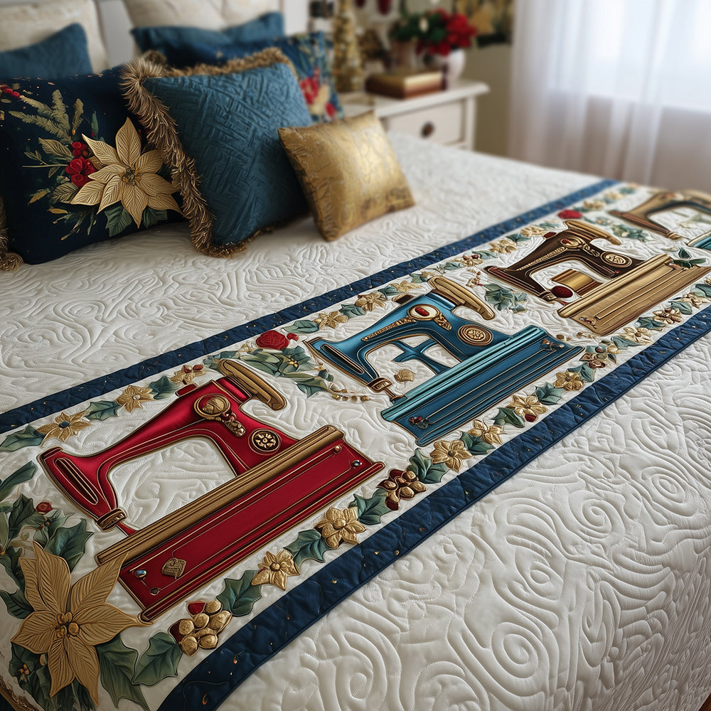 Vintage-Inspired Quilted Bed Runner — Classic Stitch Pattern For Timeless Bedroom Decor, Soft & Easy-Care Accent