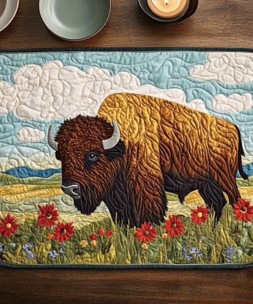 Western Glory Quilted Cotton Placemat — Heritage Cowboy Motif Table Mat for Rustic Entertaining, Cabin Decor & Everyday Use