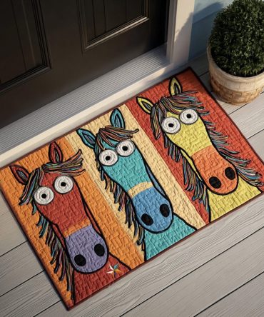 Whimsical Trail Welcome Mat — Colorful Outdoor Entry Rug With Nature-Inspired Design, Durable Dirt-Trapping Fibers & Non-Slip Backing