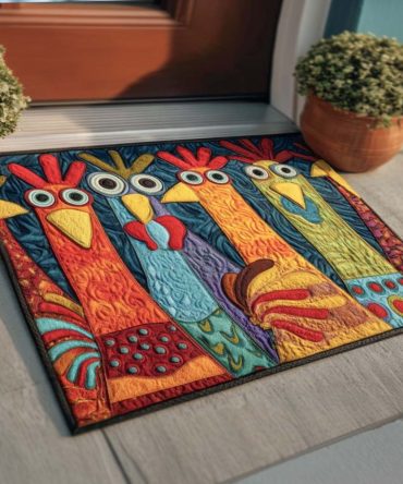 Boho Feather Welcome Mat — Stylish Decorative Outdoor Doormat, Durable Non-Slip Entrance Rug For Porch & Home
