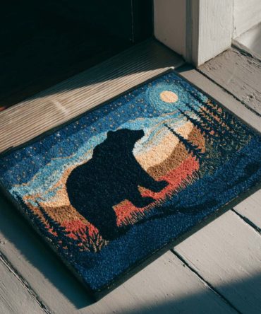Wild Spirit Outdoor Doormat — Boho Animal Motif Coir Welcome Mat, Durable Non-Slip Porch Rug For Cabin & Rustic Entryways