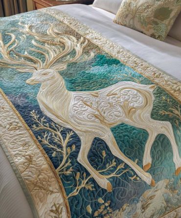 Winter Spirit Quilted Bed Runner — Cozy Seasonal Bedding Accent For Holiday Bedrooms & Inviting Guest Suites