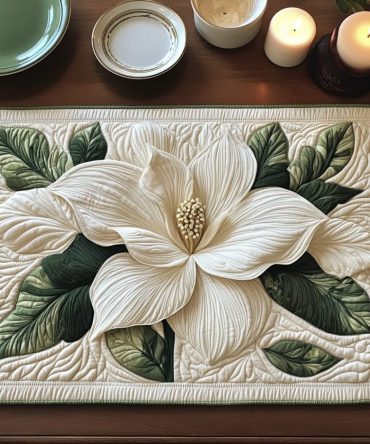 Bloom Grace Quilted Dining Placemat — Soft Floral Elegance, Durable Cotton-Blend, Hand-Quilted Texture & Machine Washable For Stylish Tablescapes